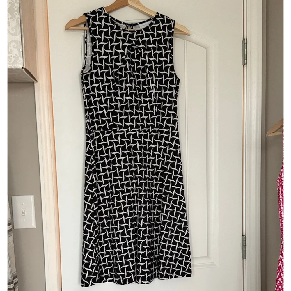 New York & Company Black & White Print Dress Size M - Picture 1 of 7